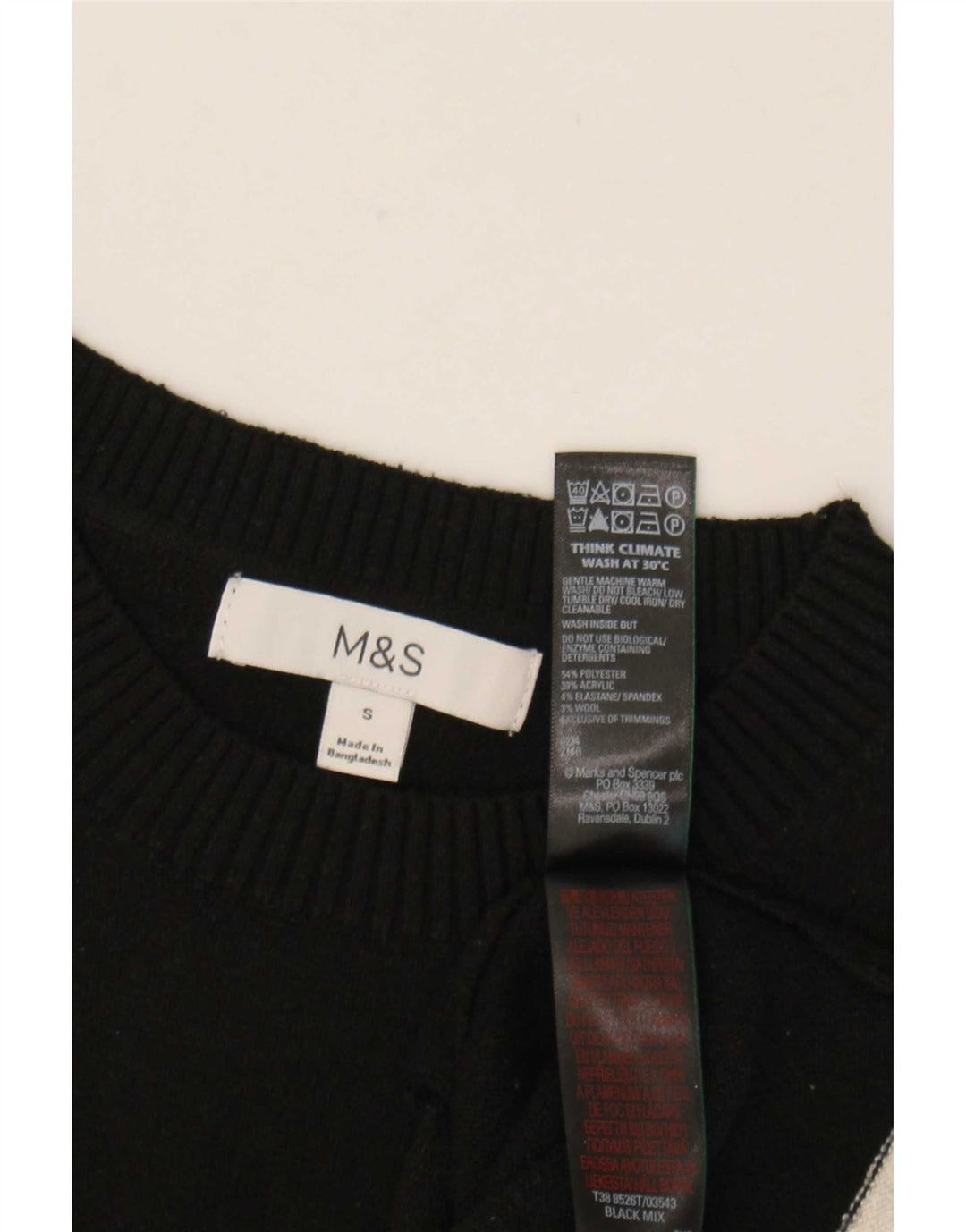 Regata feminina Marks & Spencer com colete curto UK 10 poliéster preto pequeno