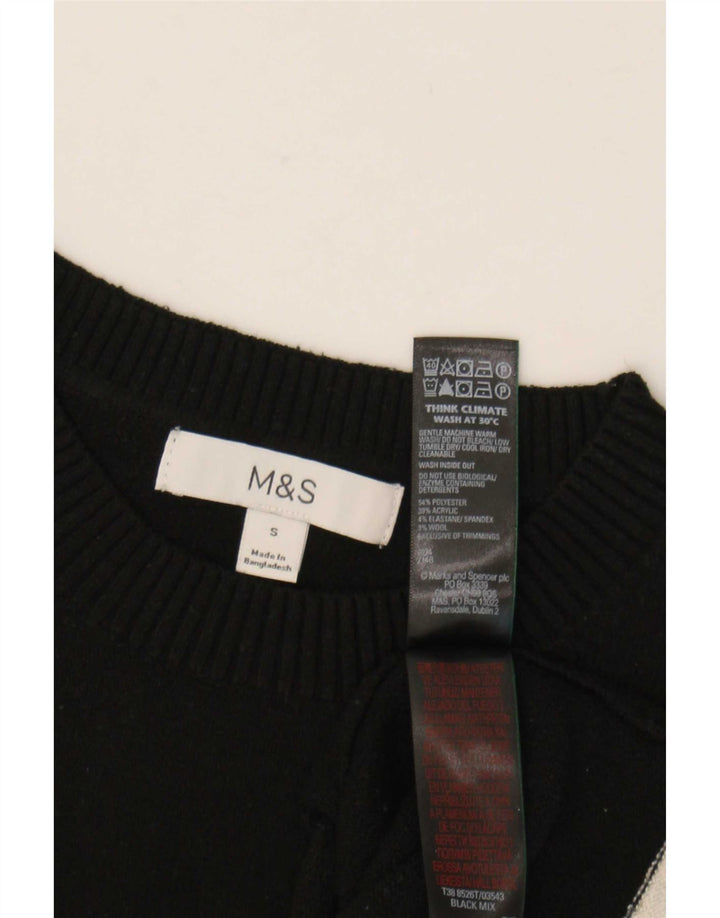 Regata feminina Marks & Spencer com colete curto UK 10 poliéster preto pequeno