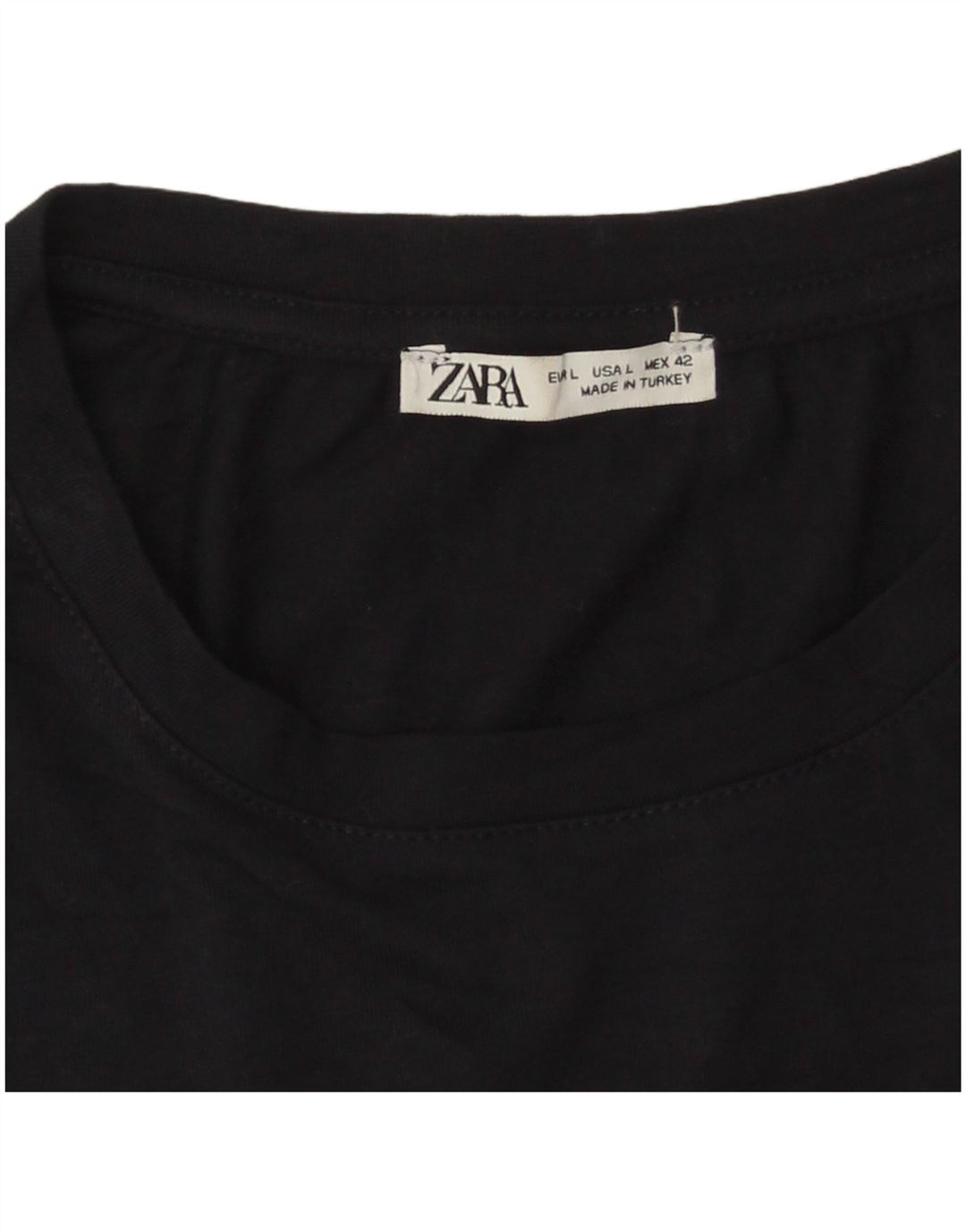 Camiseta masculina Zara Top grande azul marinho