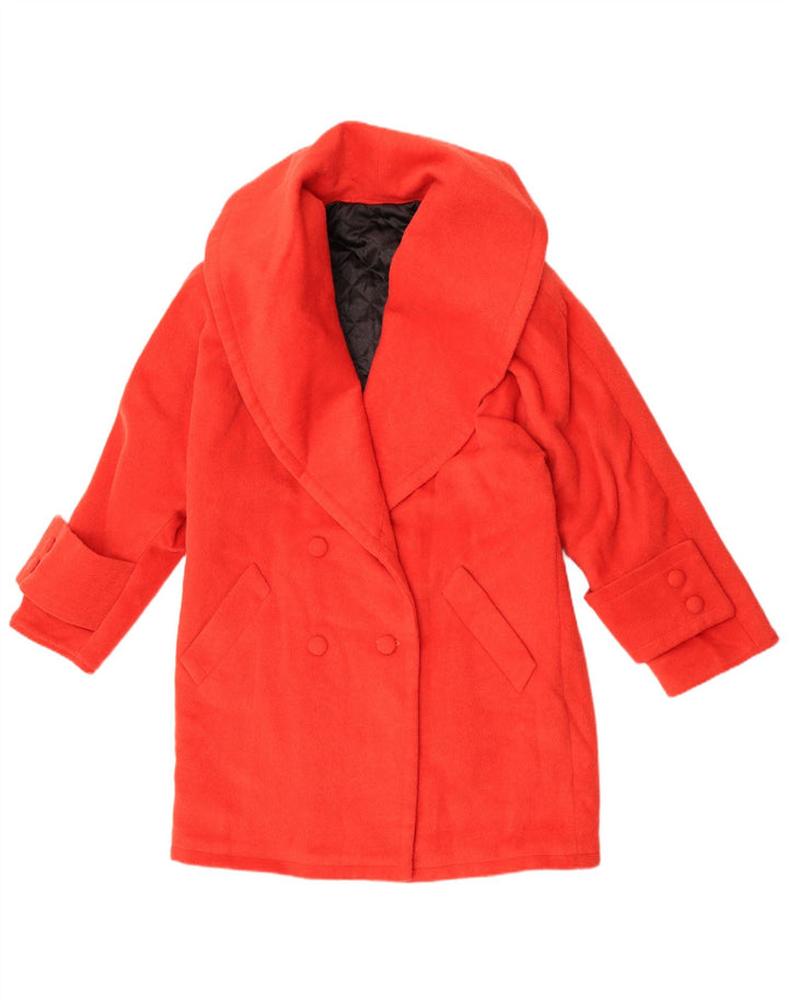 Casaco feminino vintage oversized com peito duplo Reino Unido 16 grande vermelho