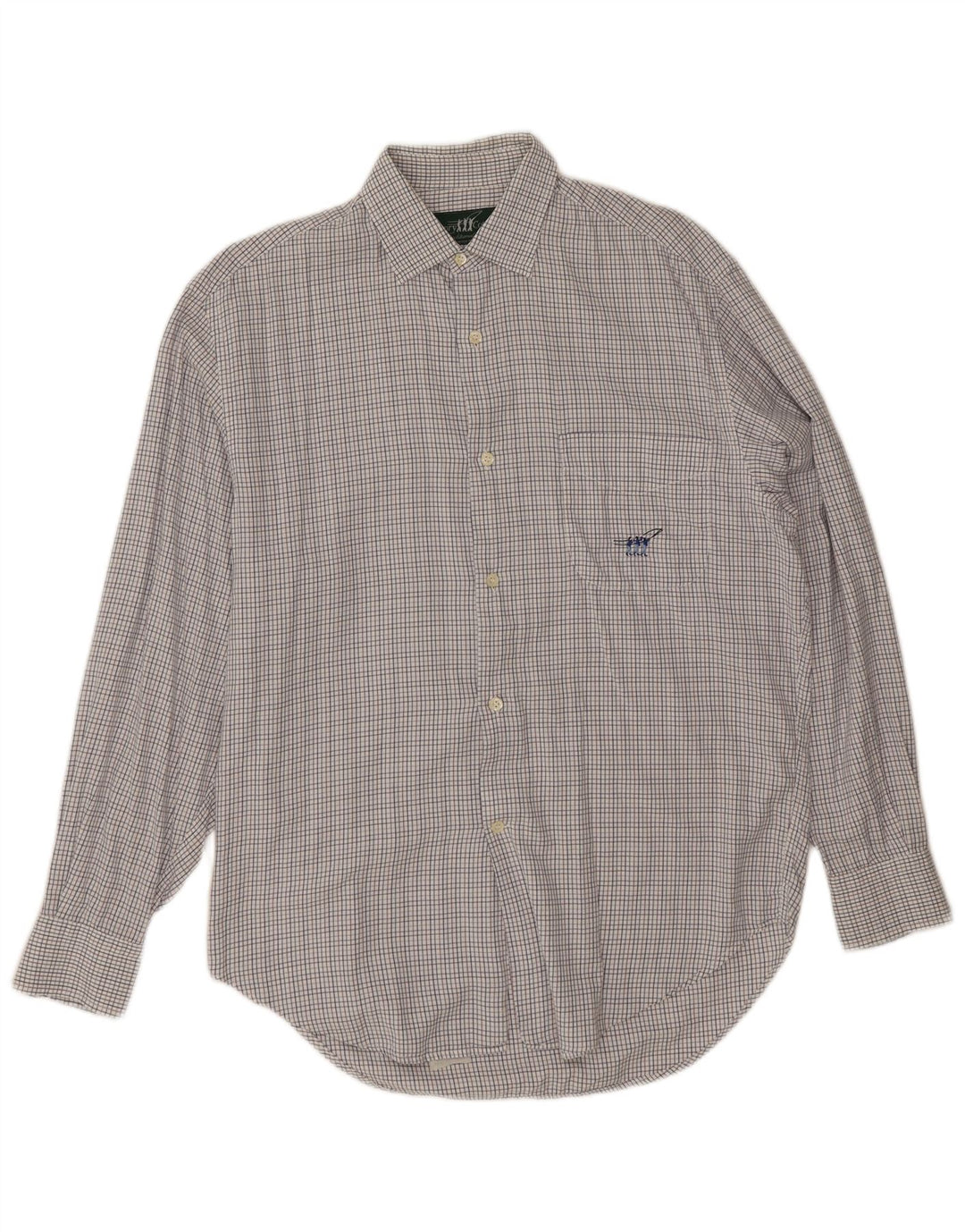 Camisa masculina Henry Cottons tamanho 39 15 1/2 cinza médio guingão