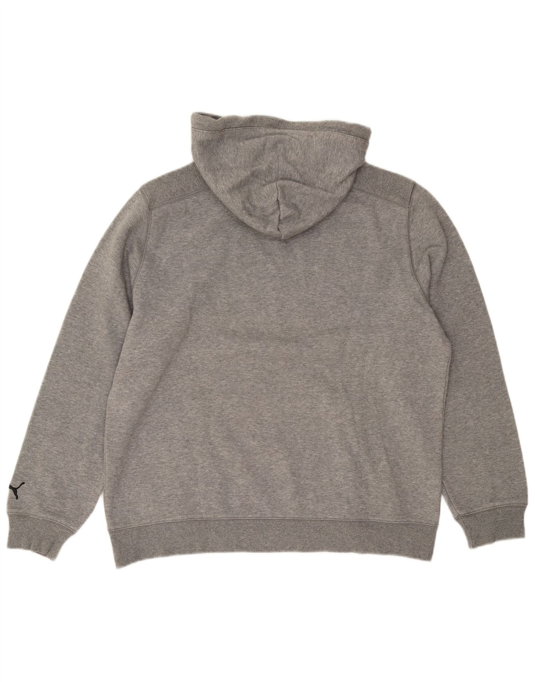 Suéter com capuz gráfico masculino Puma grande algodão cinza