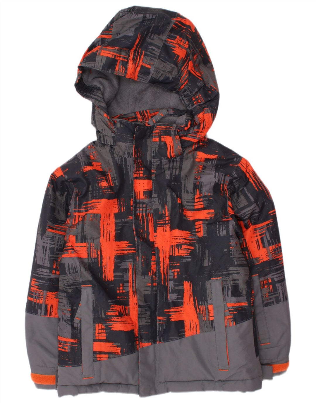 Jaqueta corta-vento com capuz para meninos Mountain Warehouse 3-4 anos cinza xadrez