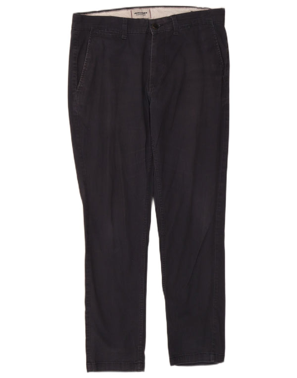 Calça Chino Masculina Slim Jack & Jones W32 L28 Algodão Azul Marinho