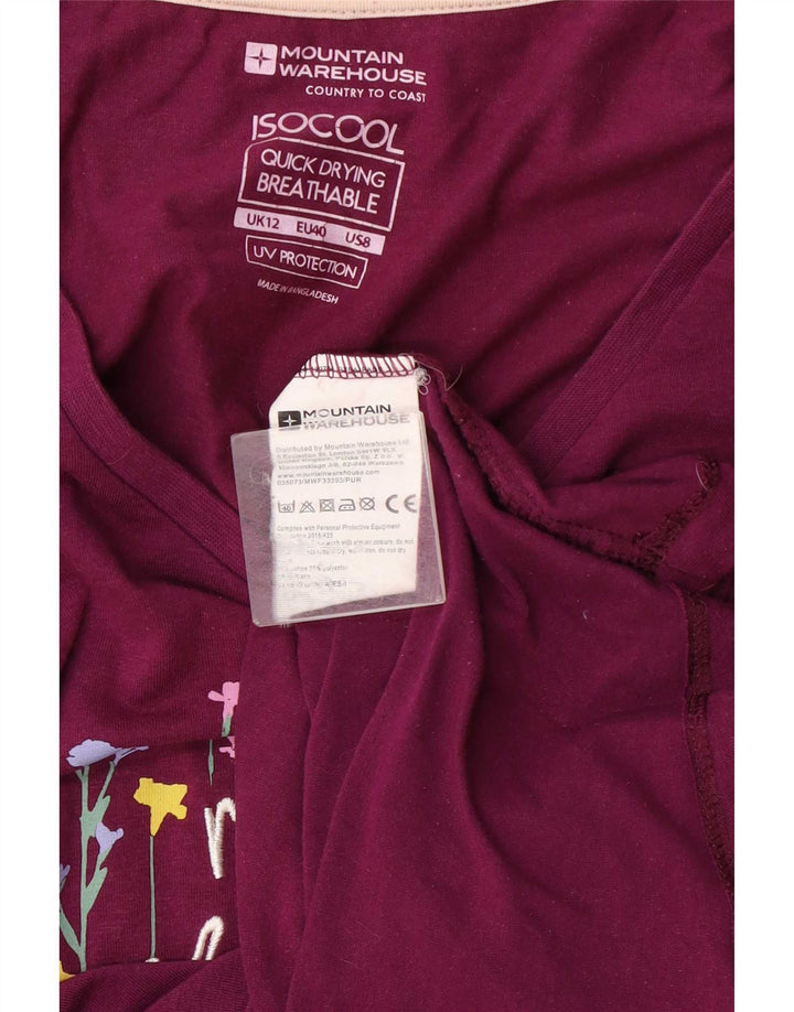 Camiseta feminina com estampa IsoCool Mountain Warehouse UK 12 médio roxo