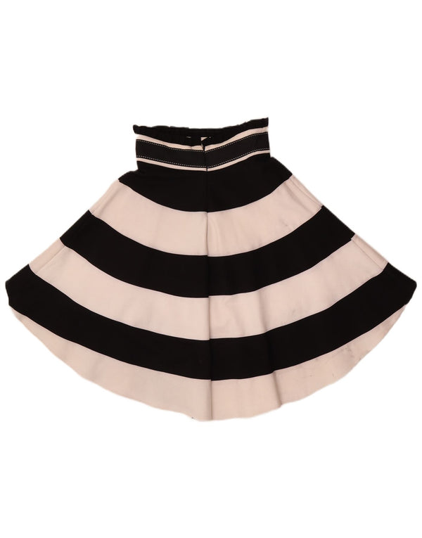 Saia circular assimétrica Relish Girls 7-8 anos W22 poliéster listrado preto