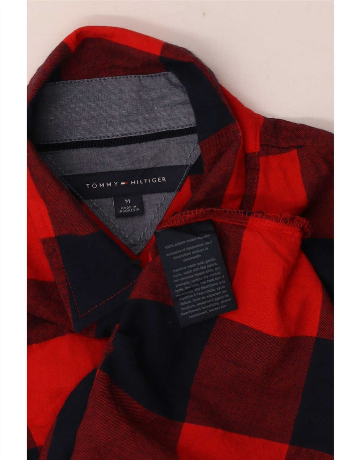 Pulôver feminino de flanela Tommy Hilfiger UK 14 médio vermelho guingão