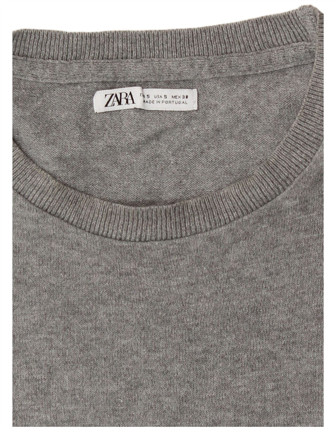 Zara Camiseta Masculina Top Pequeno Cinza