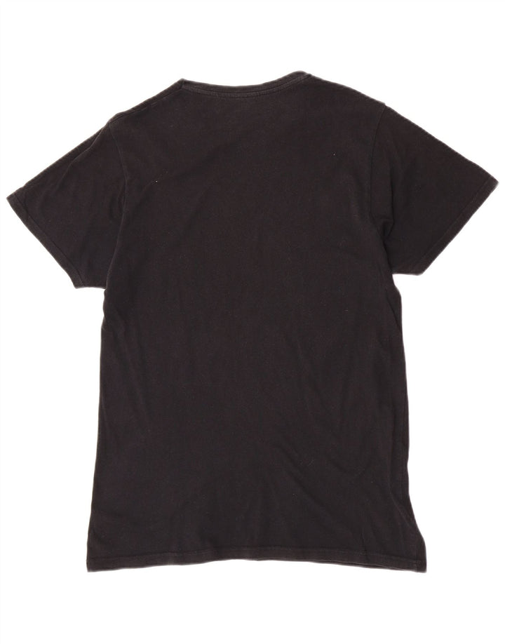 Camiseta gráfica masculina Pull & Bear Top médio preto