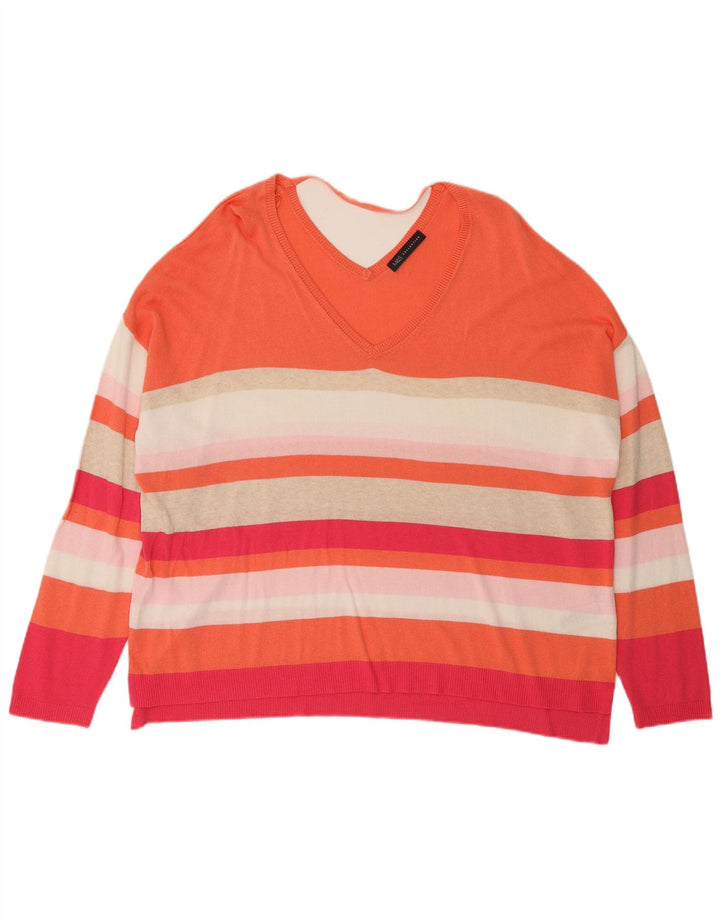 Suéter feminino Marks & Spencer com decote em V Reino Unido 24 4XL multicolorido