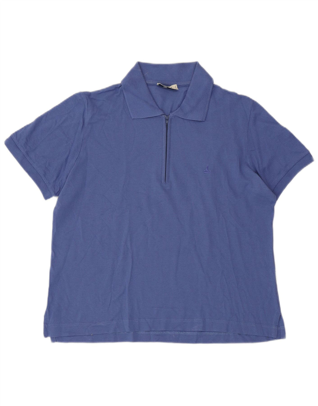 Camisa polo feminina NAVIGARE IT 46 grande algodão azul