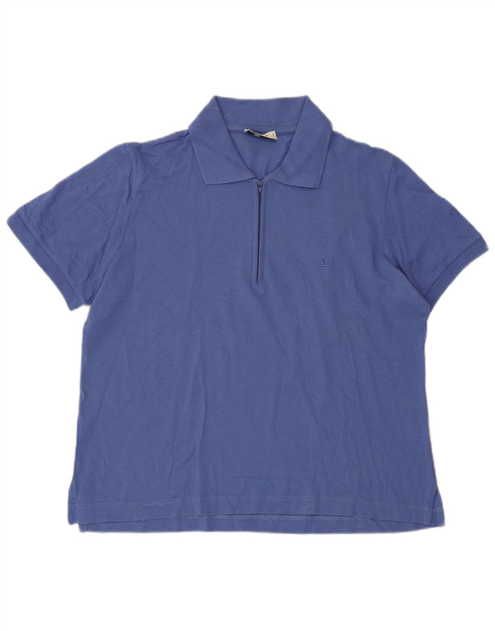 Camisa polo feminina NAVIGARE IT 46 grande algodão azul