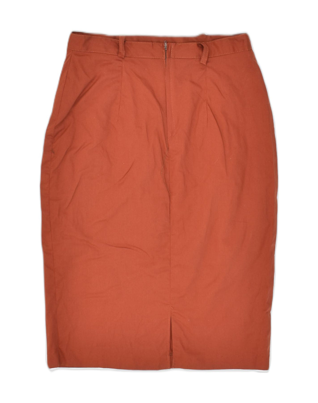 Saia lápis feminina VINTAGE IT 44 médio W28 algodão marrom