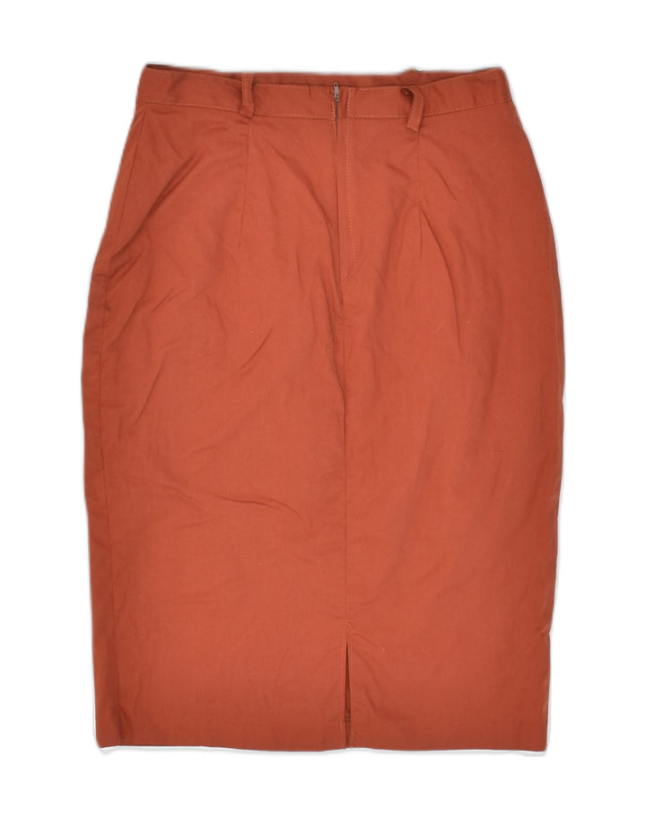 Saia lápis feminina VINTAGE IT 44 médio W28 algodão marrom