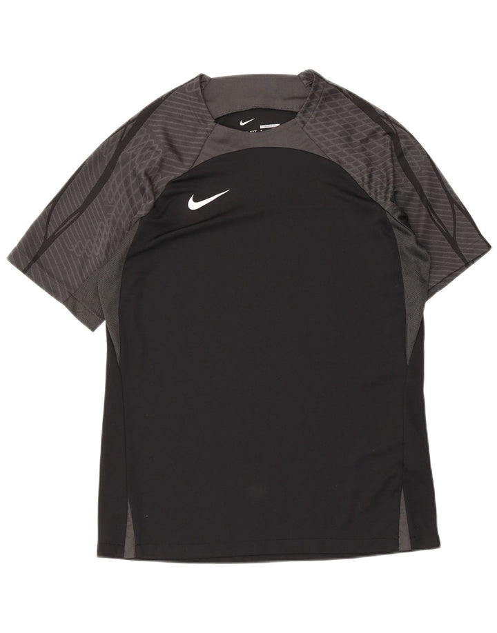 Camiseta masculina Nike Dri Fit Slim Fit Top Médio Preto Colourblock Poliéster