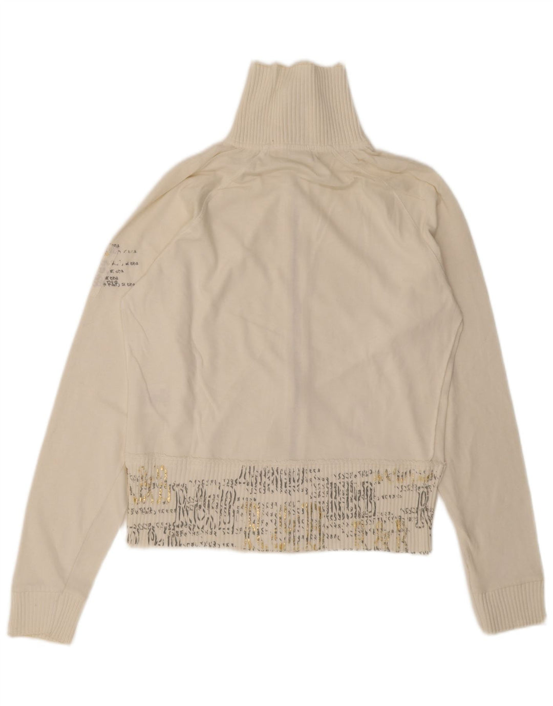 Arena feminino gráfico oversized agasalho jaqueta pequena de algodão branco