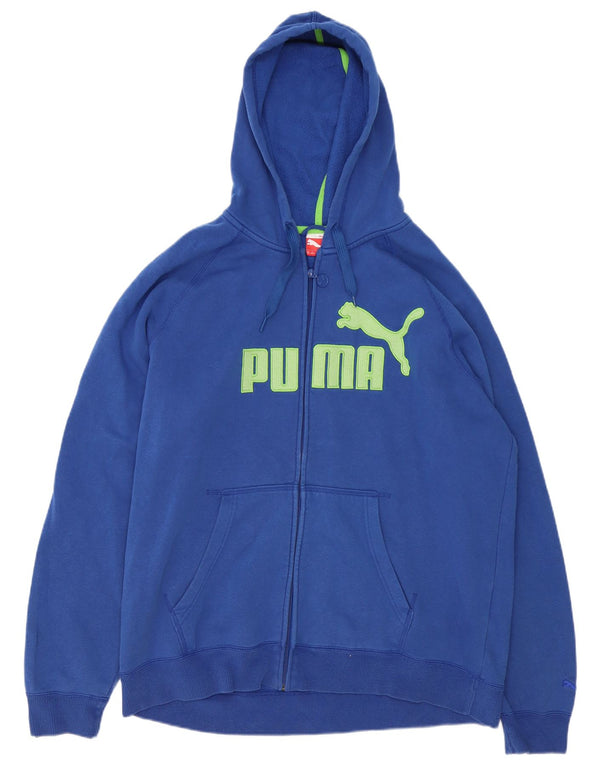 Suéter masculino Puma Graphic Zip com capuz 2XL algodão azul