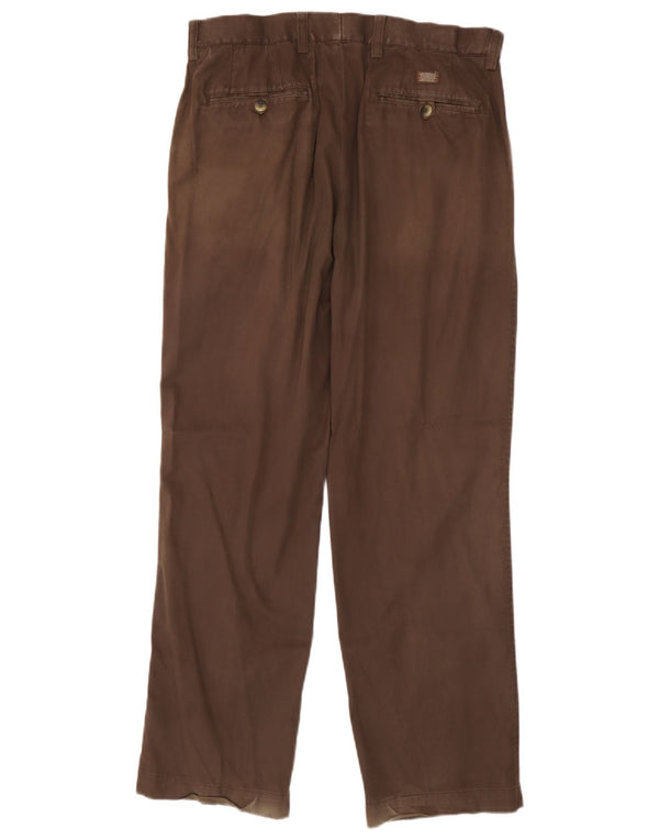 Calça chino feminina Marks & Spencer azul Harbour Pegged W34 L30 marrom