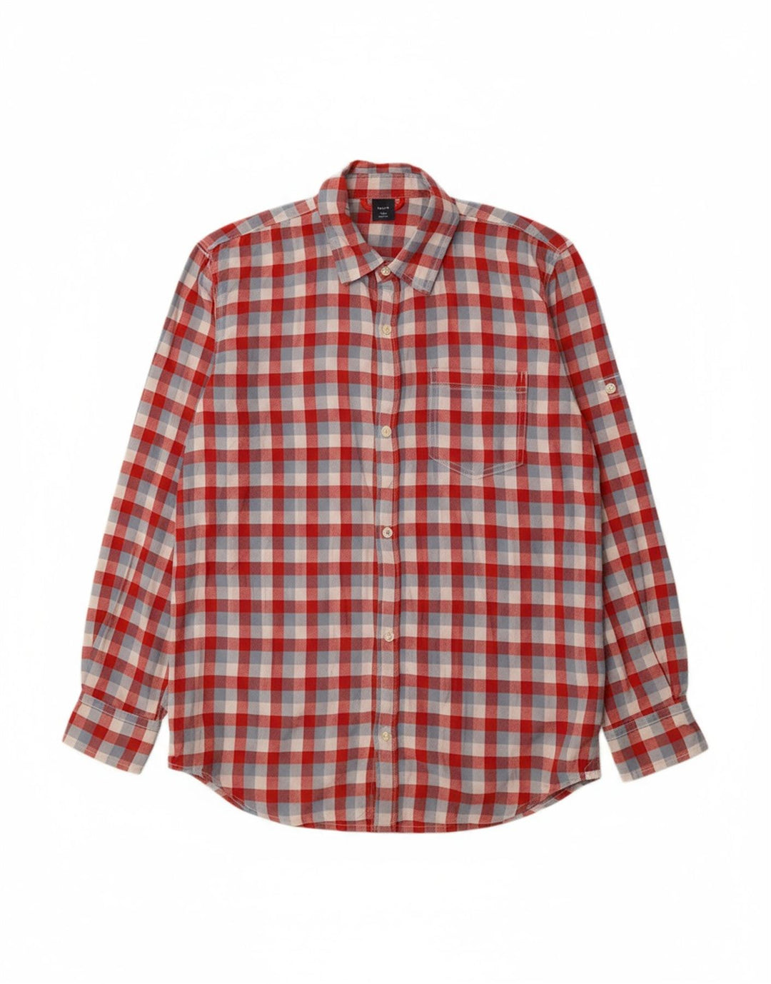 Camisa masculina GAP 10-11 anos algodão xadrez vermelho