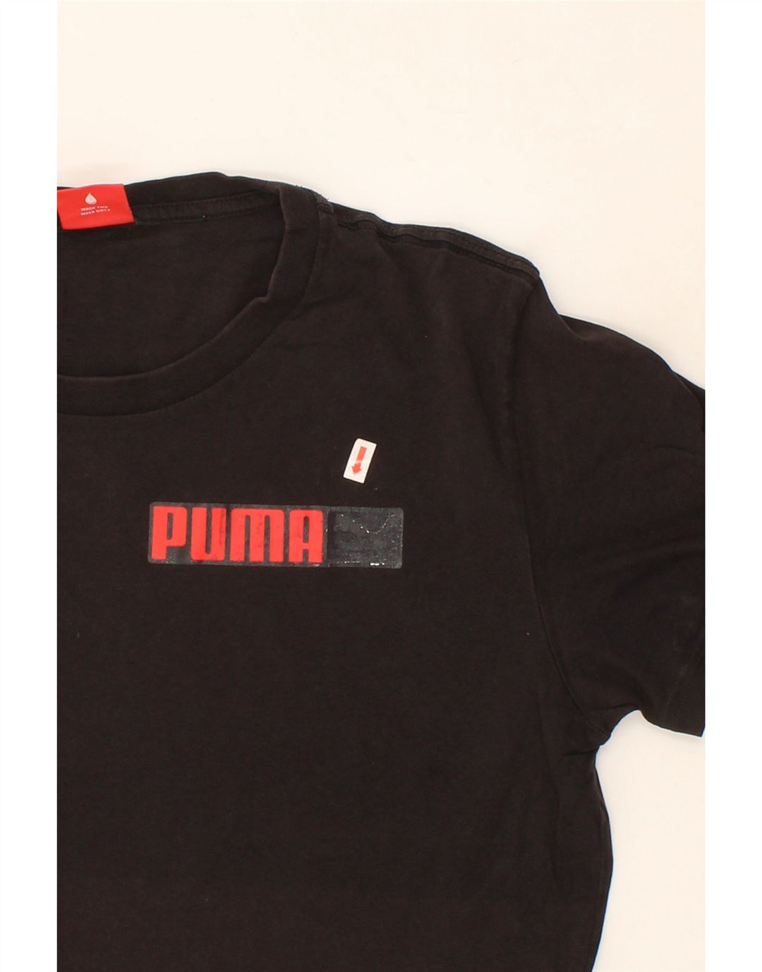 PUMA Mens Graphic T-Shirt Top Medium Black Cotton Vintage Puma and Second-Hand Puma from Messina Hembry 
