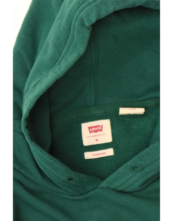 Suéter com capuz gráfico padrão masculino Levi's verde médio