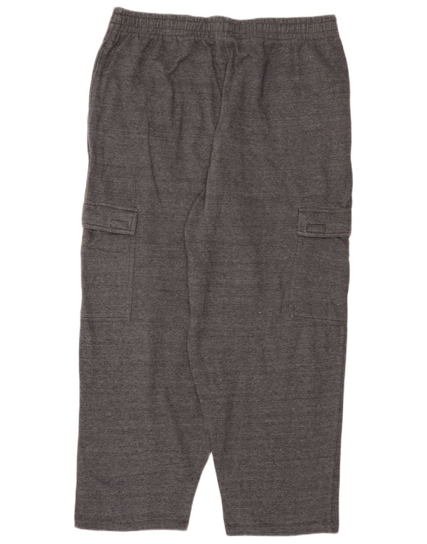 Calça de treino masculina Russell Athletic 2XL algodão manchado cinza