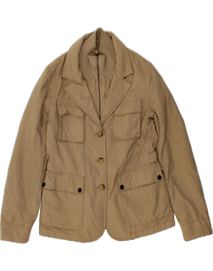 BROOKSFIELD Womens Padded Blazer Jacket IT 48 XL Beige Polyamide Vintage Brooksfield and Second-Hand Brooksfield from Messina Hembry 