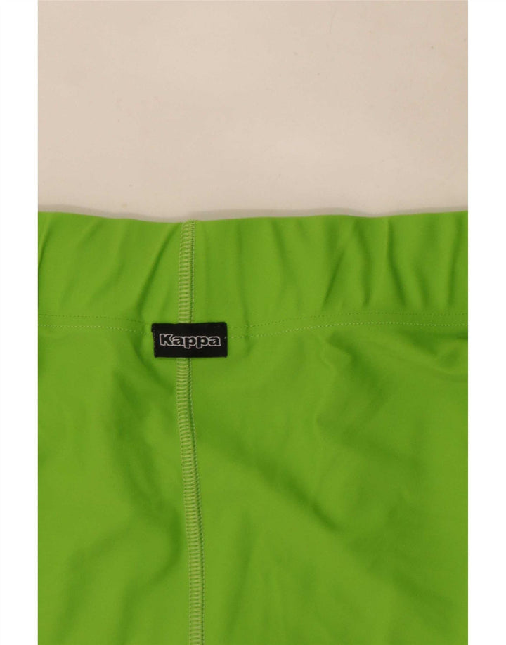 Shorts esportivos femininos Kappa UK 10 pequeno verde poliamida