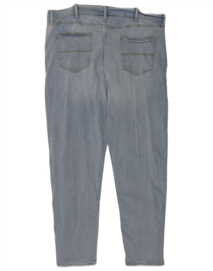 Jeans cônicos masculinos Marks & Spencer W38 L30 algodão azul