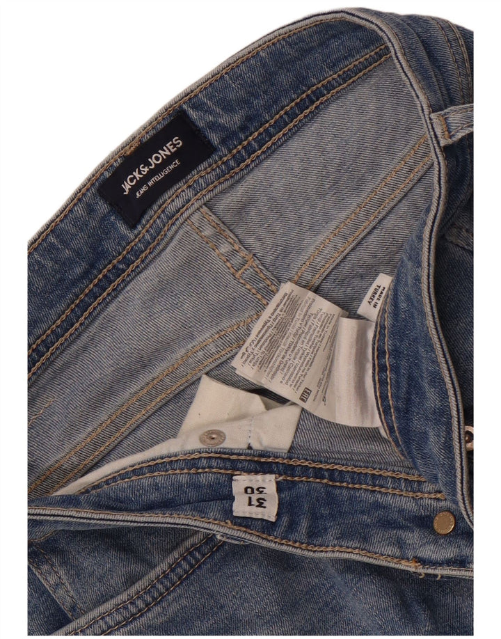 Jack & Jones Masculino GLENN Slim Jeans W31 L30 Azul Algodão