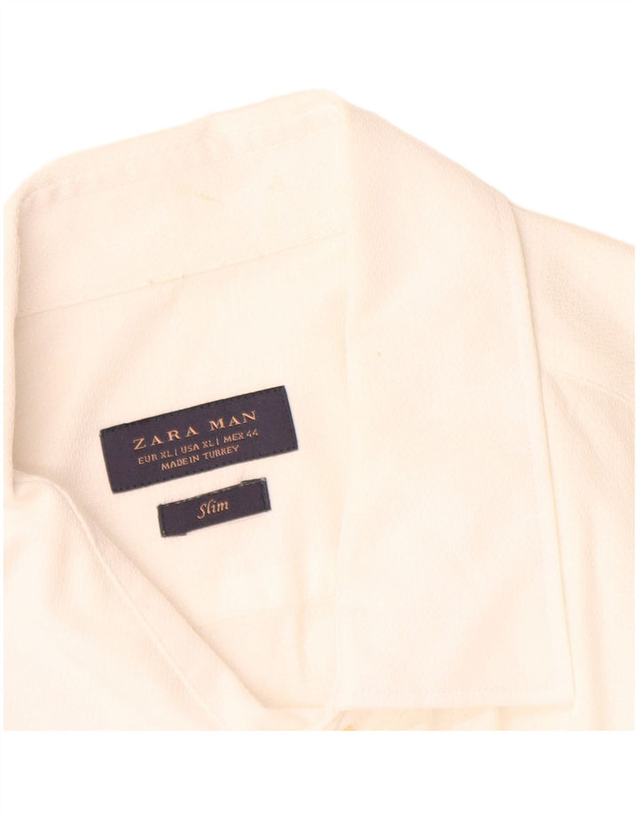 Camisa Slim Masculina Zara XL Branca