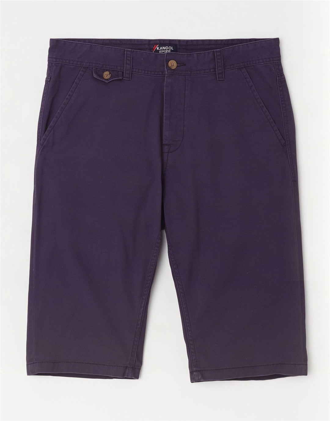 Kangol Mens Chino Shorts Médio W32 Azul Marinho Algodão