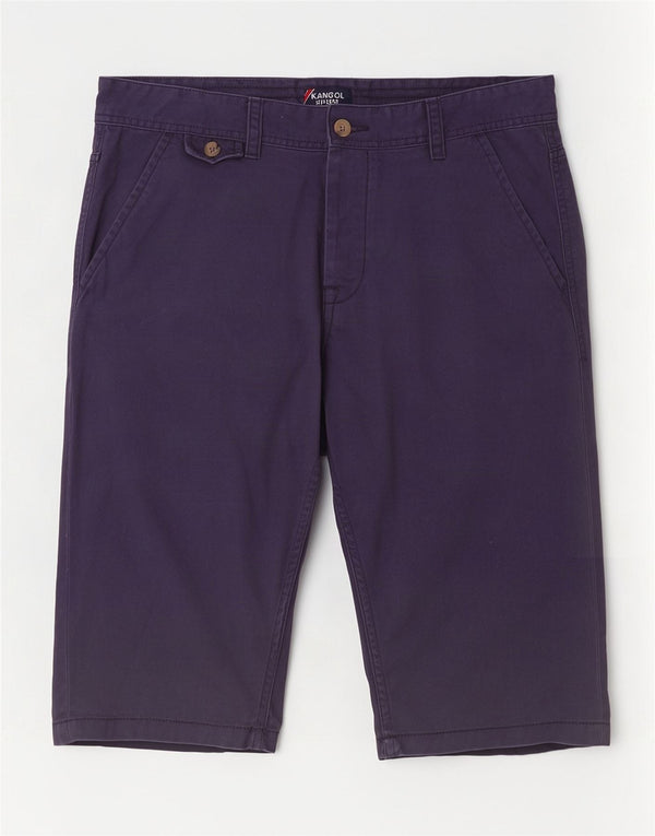 Kangol Mens Chino Shorts Médio W32 Azul Marinho Algodão