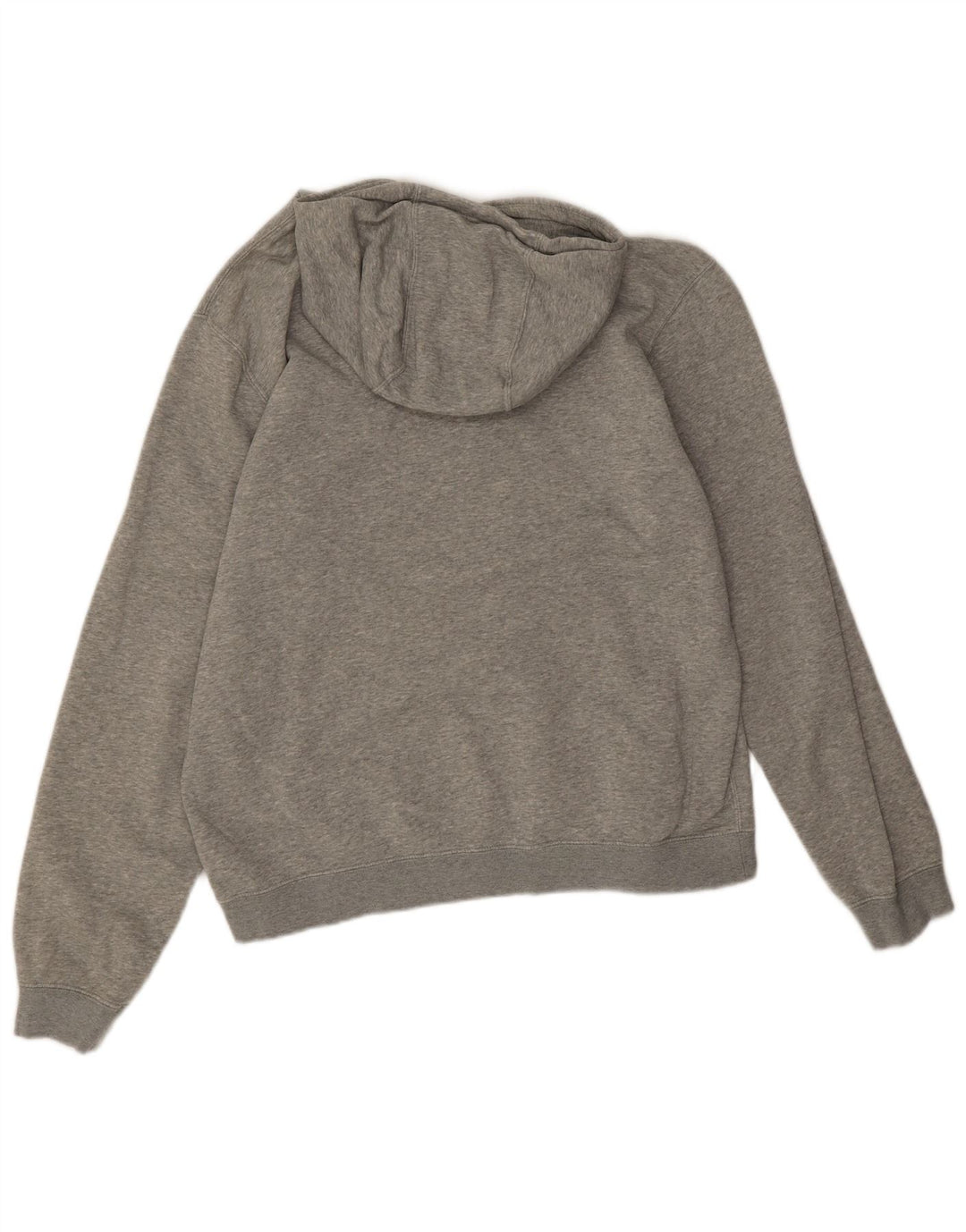 Suéter com capuz gráfico masculino Nike médio cinza algodão manchado