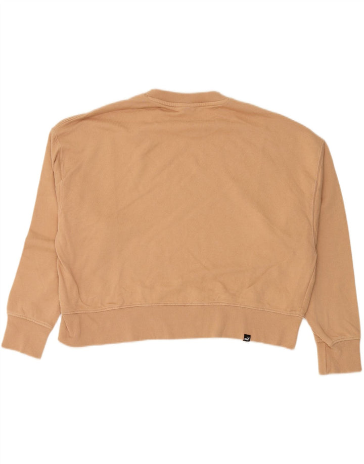 PUMA feminino oversized crop moletom jumper UK 18 XL algodão bege