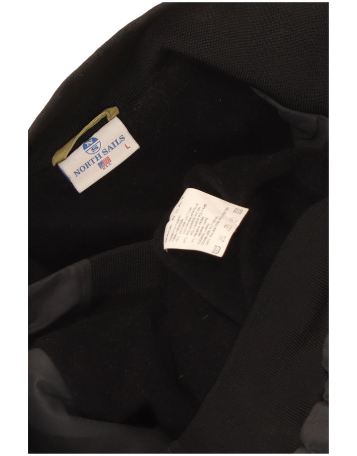 Jaqueta bomber masculina North Sails UK 40 grande algodão colorblock preto