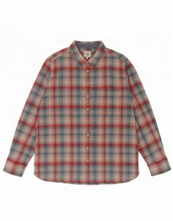 Camisa de flanela feminina Fat Face UK 24 4XL algodão xadrez multicolorido