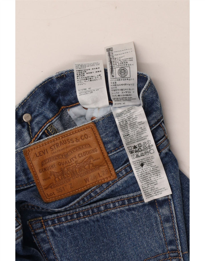 Levi's Masculino 551 Straight Jeans W26 L28 Azul Algodão