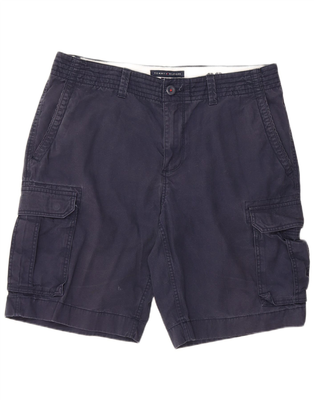 Shorts cargo masculino TOMMY HILFIGER W36 grande algodão azul marinho