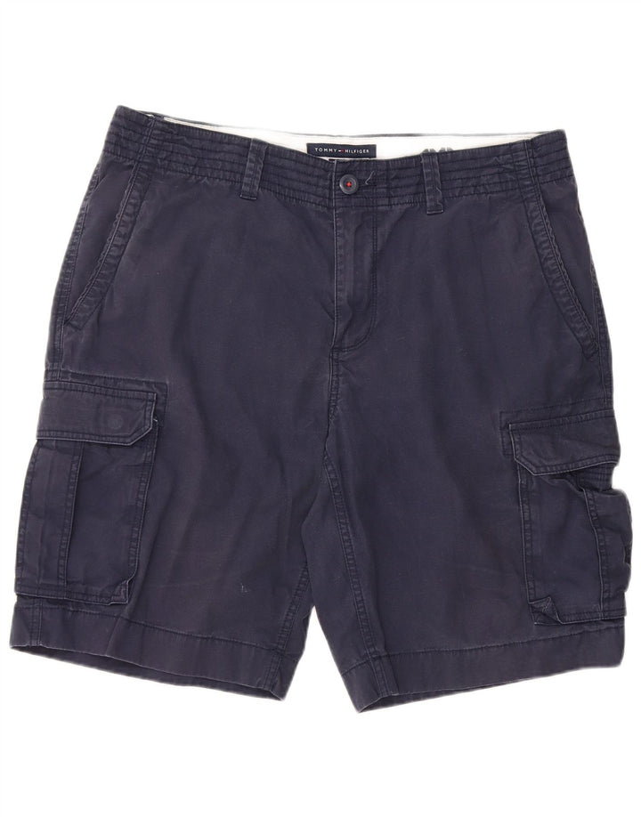 Shorts cargo masculino TOMMY HILFIGER W36 grande algodão azul marinho