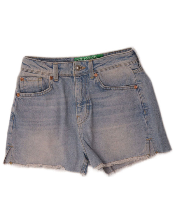 Shorts jeans feminino BENETTON W25 XS azul algodão