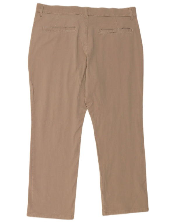 Calça feminina reta casual Marks & Spencer UK 18 XL W38 L26 cinza