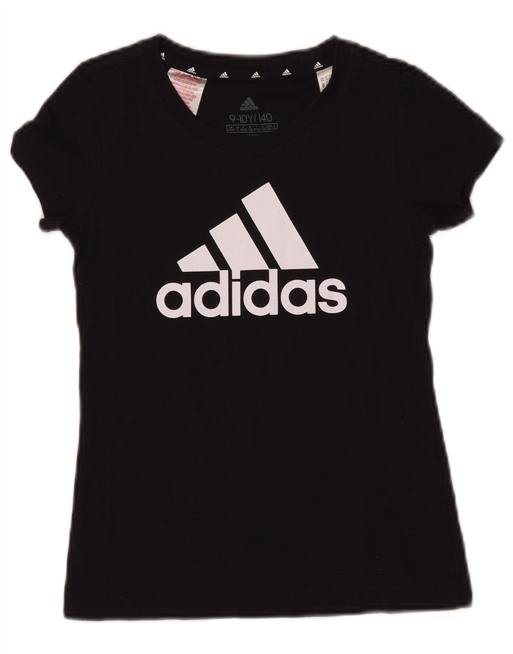 Camiseta Adidas Meninos Graphic 9-10 Anos Algodão Preto