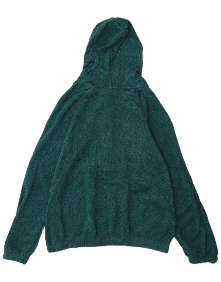 Suéter feminino Eddie Bauer com gola e botão Reino Unido 14 poliéster verde médio