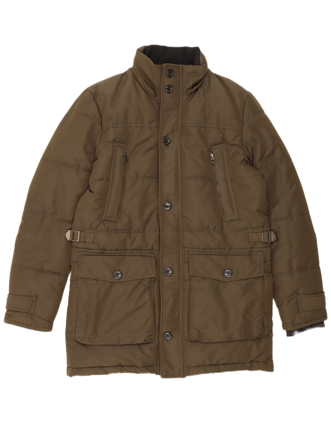 Jaqueta acolchoada masculina Zara UK 38 médio cáqui