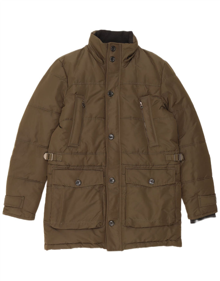 Jaqueta acolchoada masculina Zara UK 38 médio cáqui