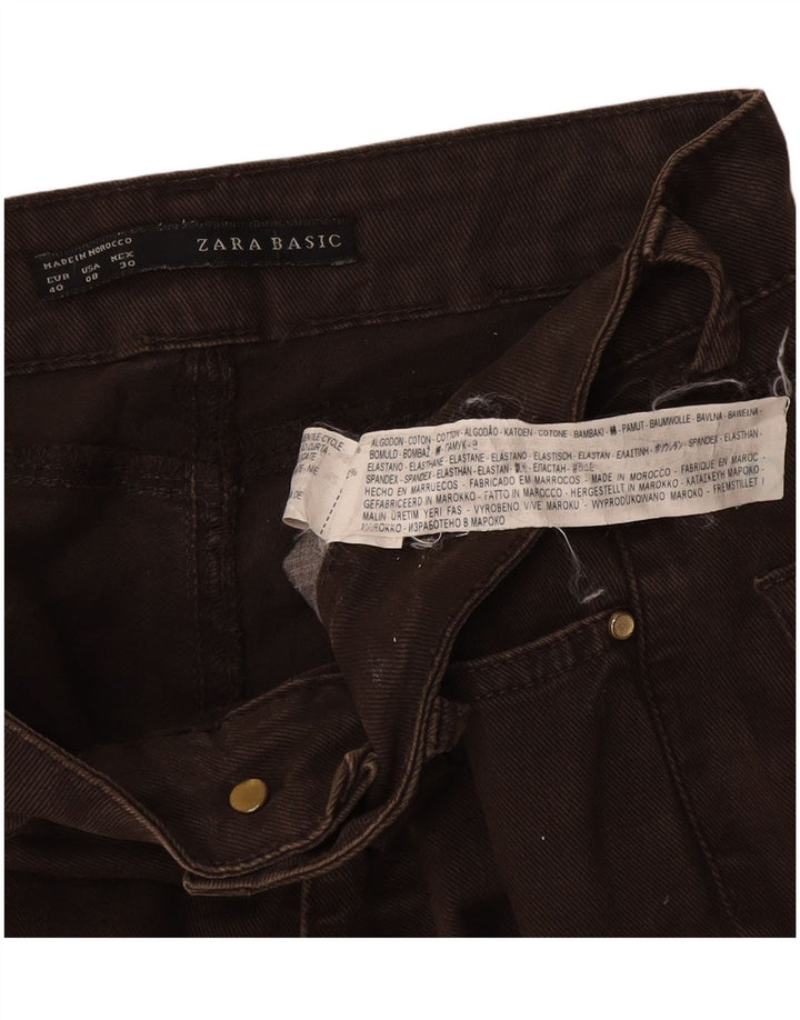 Zara Mens Slim Jeans EU 40 Médio W30 L28 Algodão Marrom