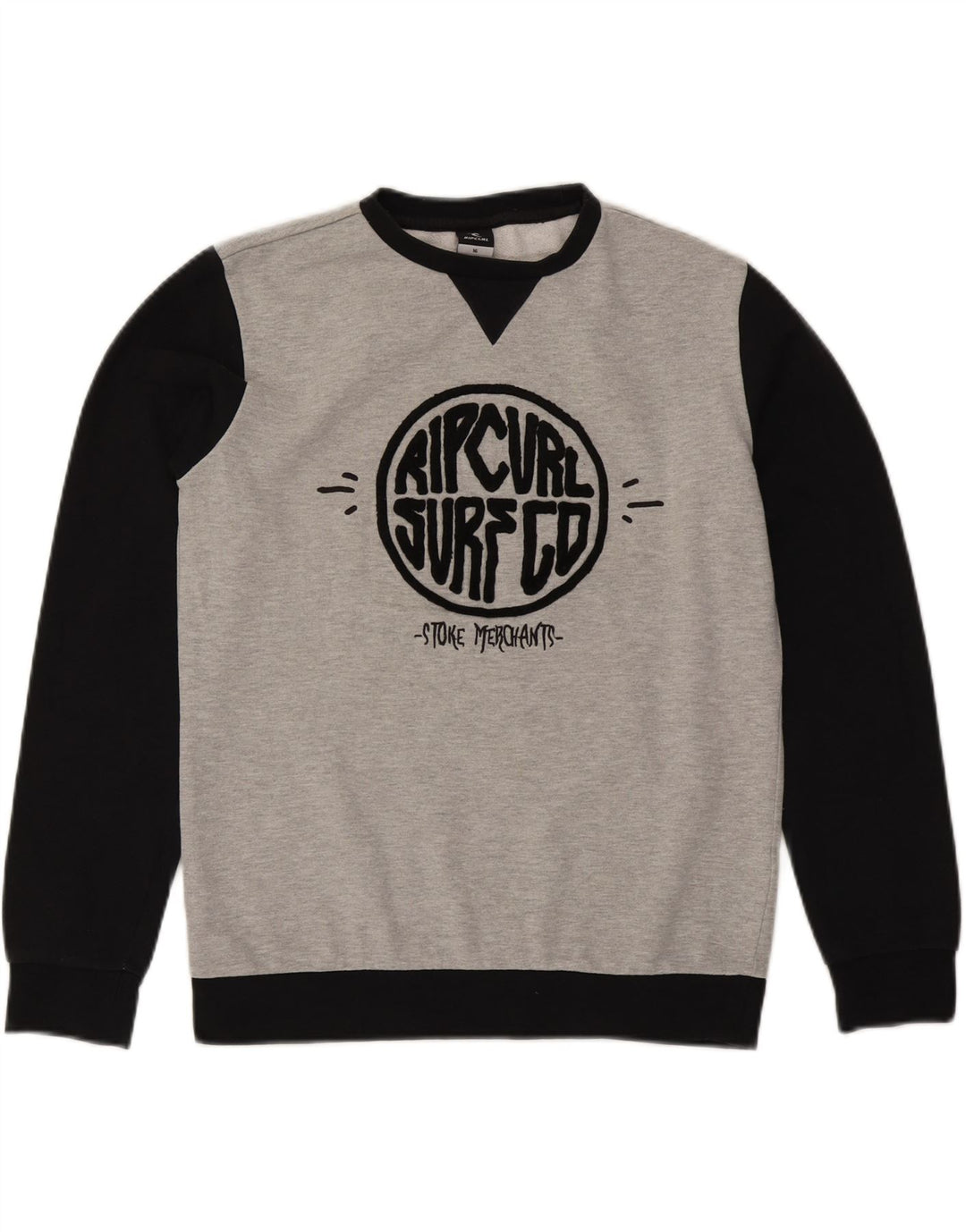Suéter gráfico Rip Curl Boys Graphic 15-16 anos cinza colorblock algodão