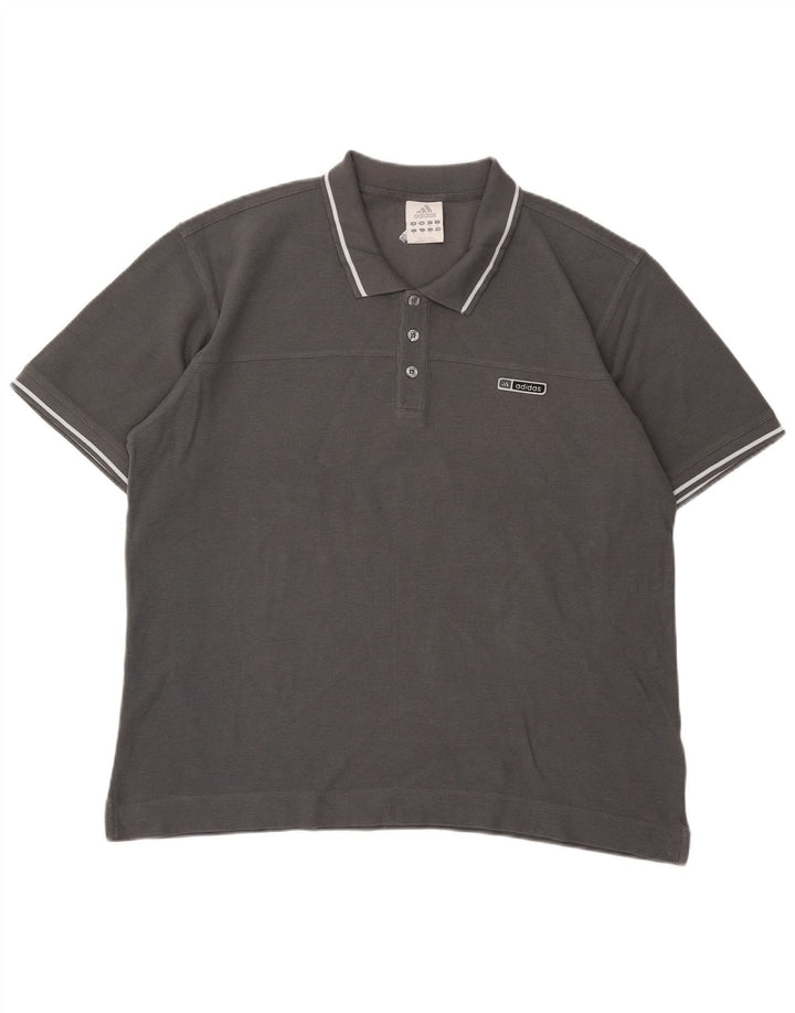 Camisa polo masculina Adidas XL cinza algodão