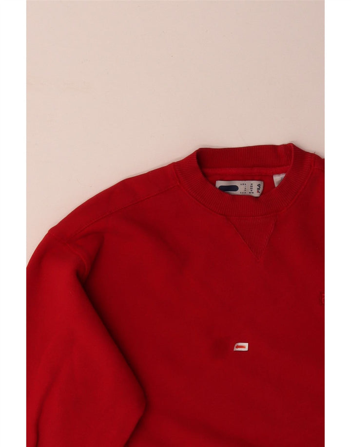 FILA Moletom Masculino Jumper Médio Algodão Vermelho